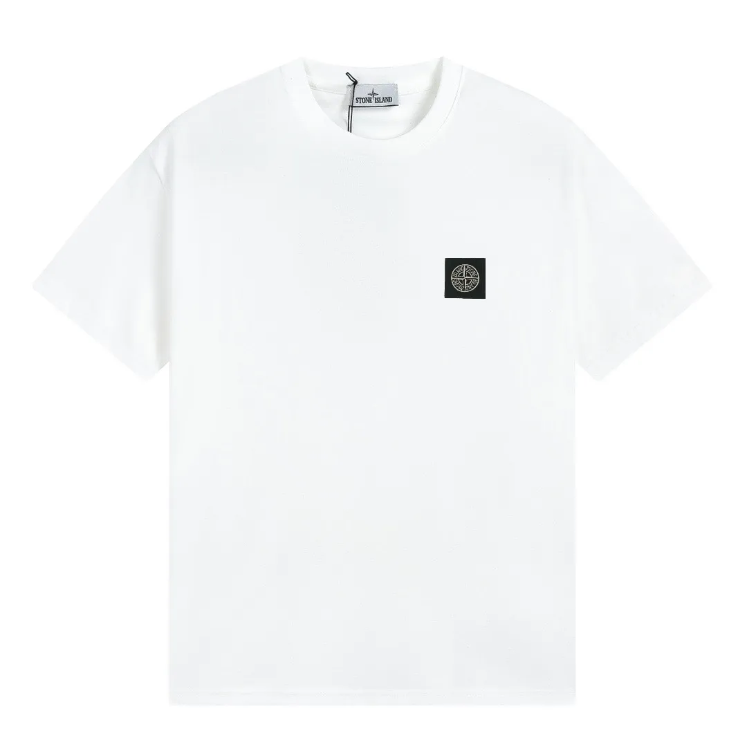 W671#P110💰 Hot new item🔥 [Stone Island Stone Island Chest Embroidered Badge Round Neck Drop Shoulder Short Sleeve T-shirt] Super versatile! A short-sleeved upper body for major celebrity internet celebrities, made of 260g combed cotton 32-count double yarn. Comfortable and breathable, customized accessories, oversize version. Dropped shoulder sleeves, very loose, same style for men and women, suitable for couples💑 Match as you like. The upper body is super beautiful. Color: Black White Apricot Gray Navy Size: M L XL XXL Ｍ Shoulder Width 47 Bust 52 Length 70 L Shoulder Width 48 Bust 54 Length 72 XL Shoulder width 59 Bust 56 Length 74 XXL Shoulder width 50 Bust 58 Length 76